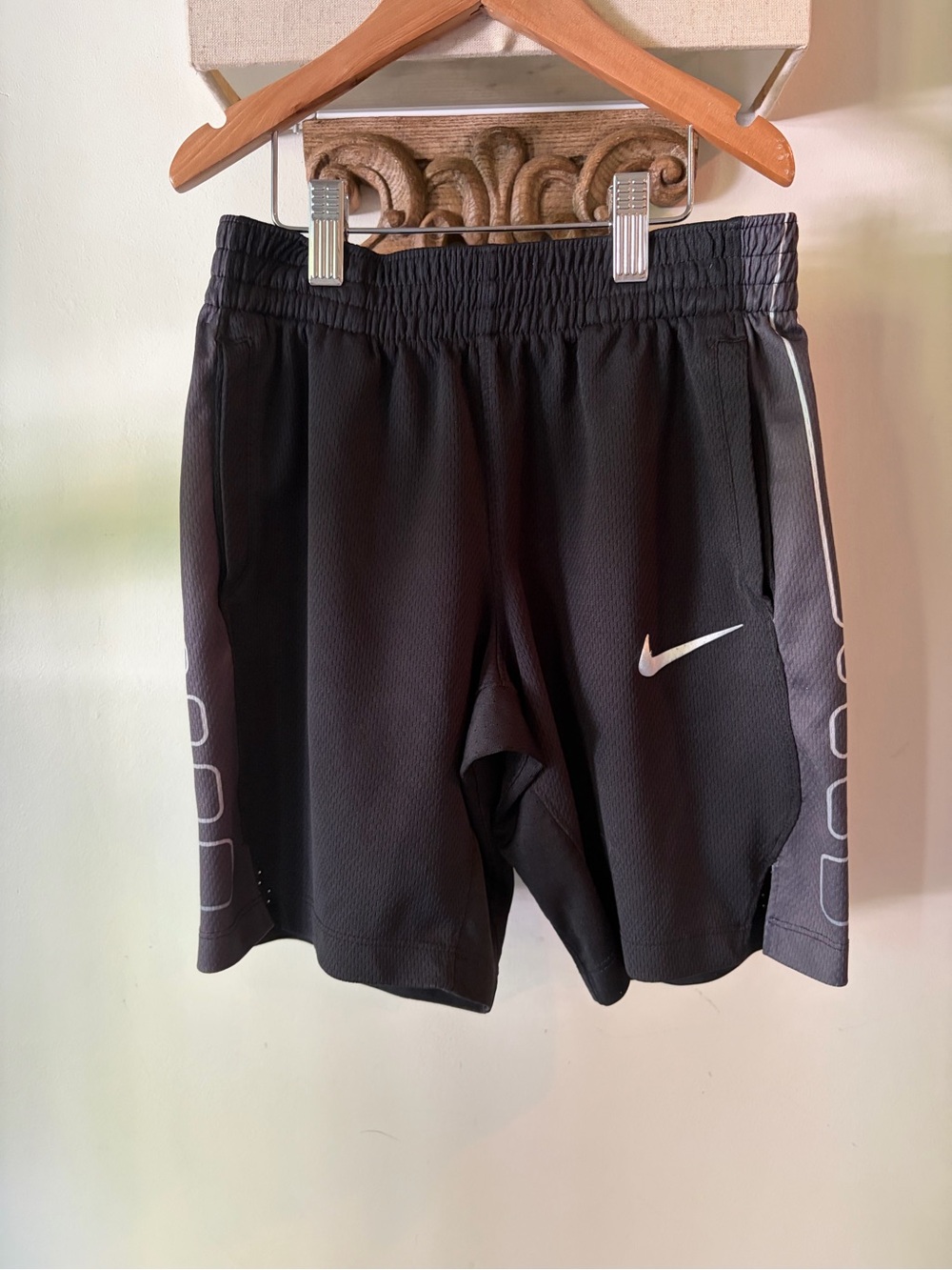 Nike Black Shorts with White Swoosh
